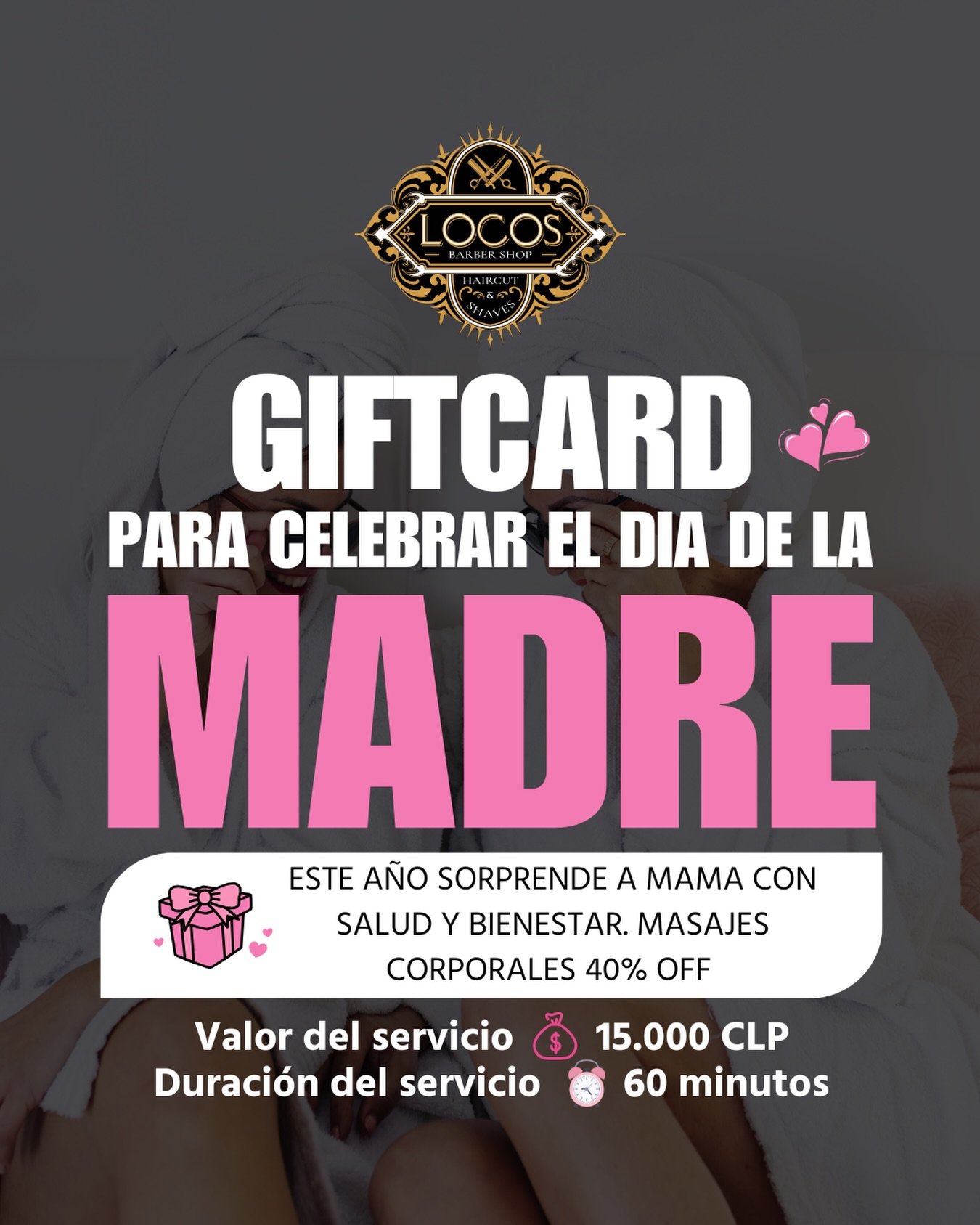 Gift card regalo para el día de la madre en Locos Barber Shop